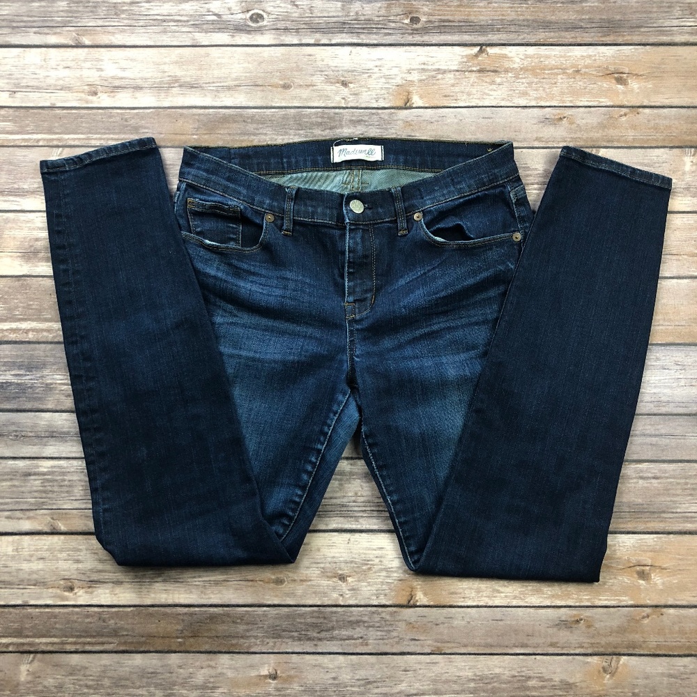 Madewell 9" High Rise Dark Wash Skinny Jeans